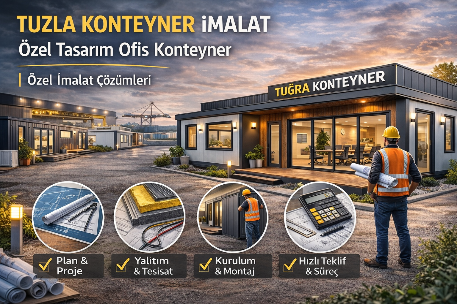 Tuzla Konteyner İmalat | Özel Tasarım Ofis Konteyner | Tuğra Konteyner