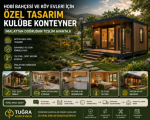 Hobi Bahçesi ve Köy Evleri İçin Özel Tasarım Kulübe Konteyner