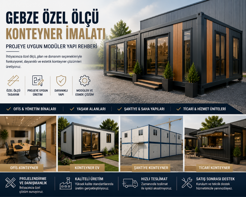Gebze Özel Ölçü Konteyner İmalatı | Projeye Uygun Modüler Yapılar