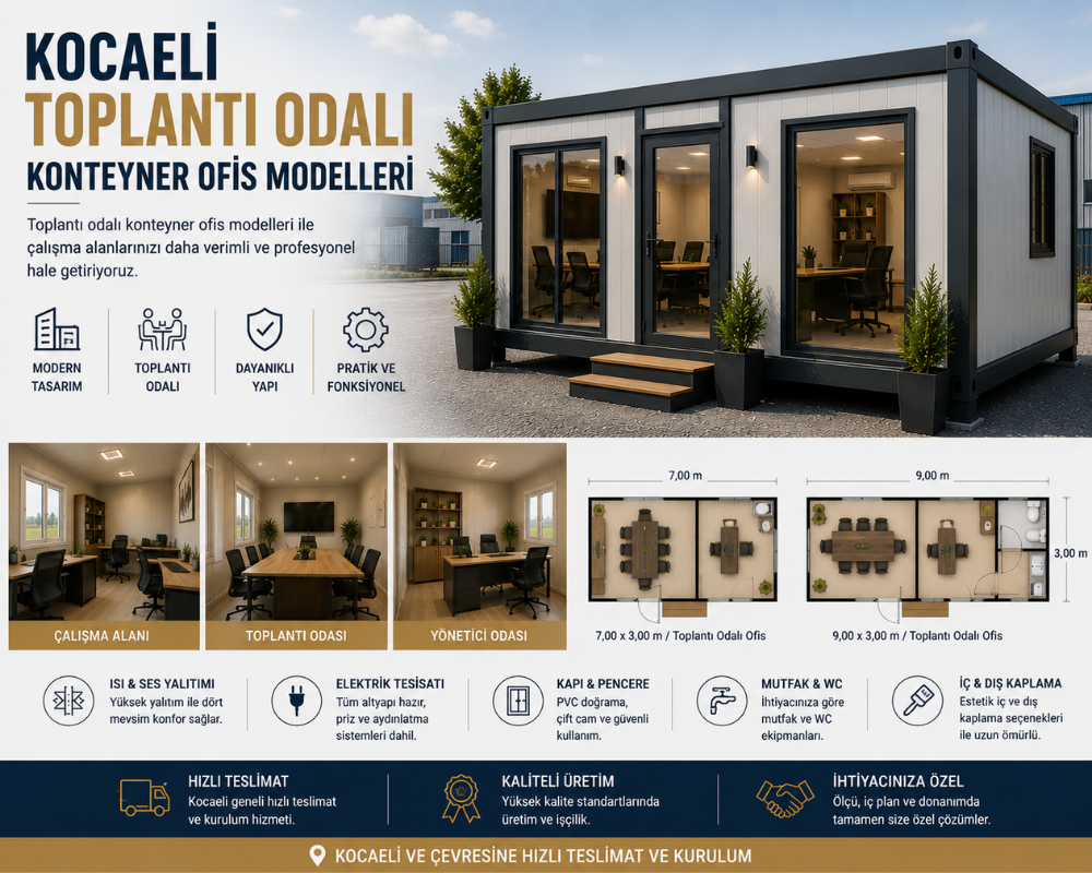 Kocaeli Toplantı Odalı Konteyner Ofis Modelleri
