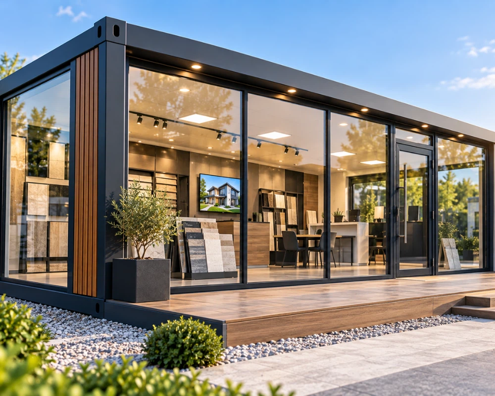 Konteyner Showroom Tasarımında Cam Cephe Seçimi
